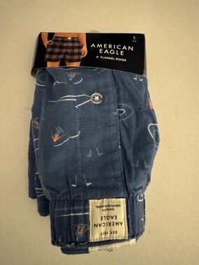 Flannel Boxers Mens Large American Eagle